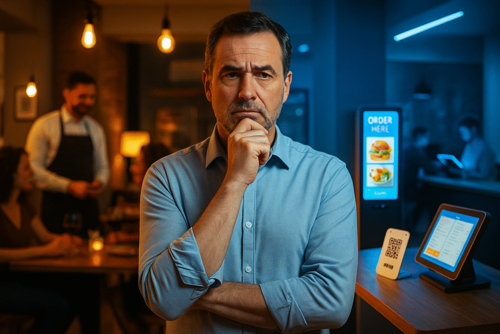 Imagem que representa o desafio de equilibrar toque humano e automação no foodservice